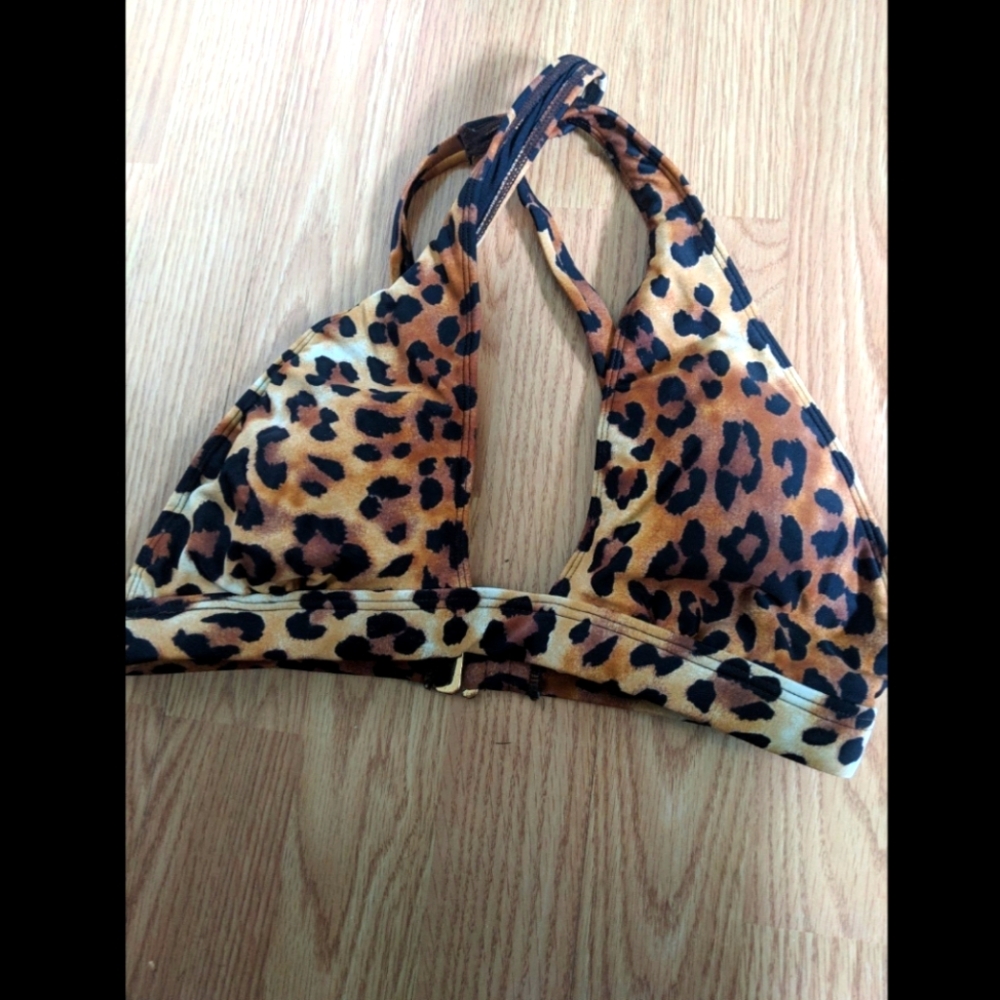 Women's Leopard Animal Print Bikini Top Bralette Party Festival Costume